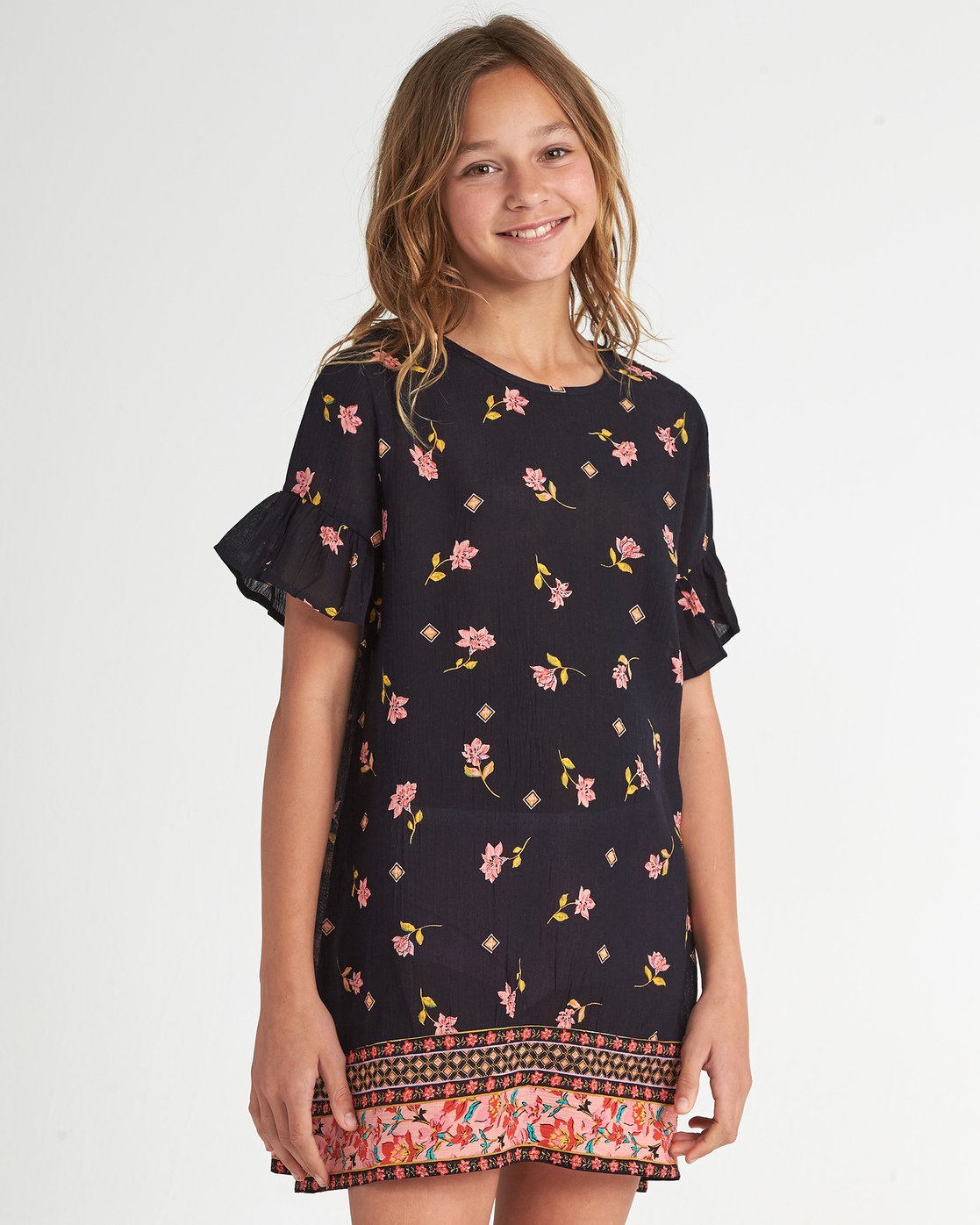 Floral Mini Dress for Teen Girls 