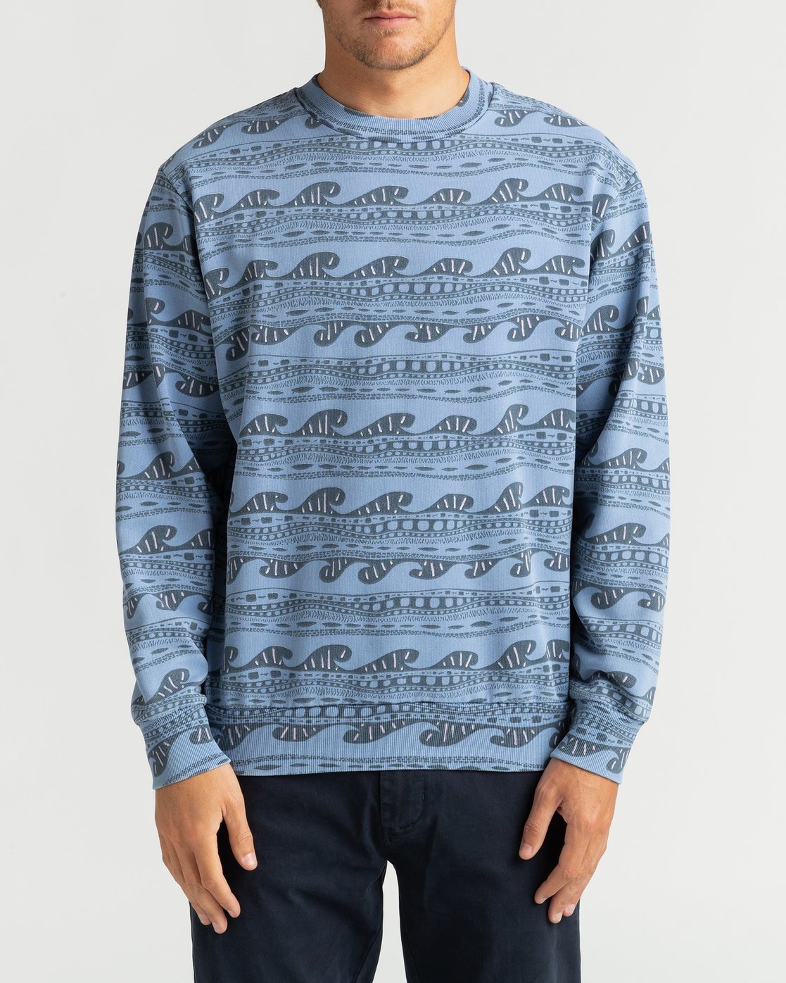 kith L/S Nylon Ripstop Johnson Crewneck - www.stedile.com.br