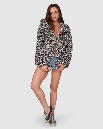 Cozy days faux shop fur jacket billabong