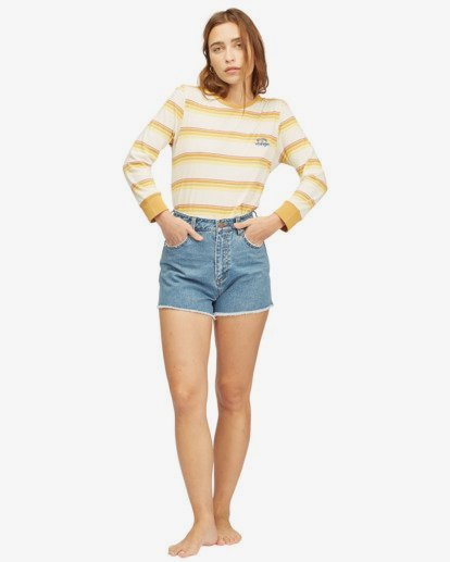 Wrangler high waisted denim on sale shorts