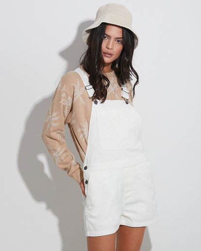 Billabong white hot sale overalls