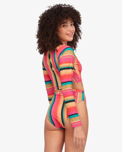3 Burnin' Up - Rash Vest con taglio corto da Donna Brown A3GY04BIW0 Billabong