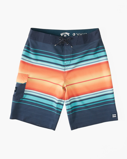 0 Boy's All Day Stripe Pro Performance 16" Boardshorts Blue ABBBS00168 Billabong