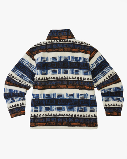 1 Boys' Boundary Mock Neck Fleece Pullover White ABBFT00133 Billabong