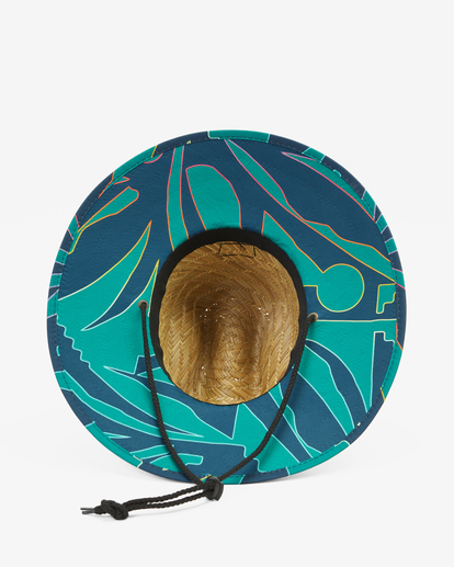 3 Boy's Tides Print Straw Lifeguard Hat Blue ABBHA00120 Billabong