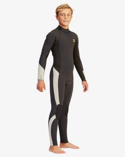 5 Boys' 3/2 Absolute Back Zip Full Wetsuit Black ABBW100109 Billabong