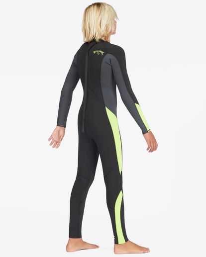2 Boy's 3/2 Absolute Back Zip Full Wetsuit Black ABBW100126 Billabong