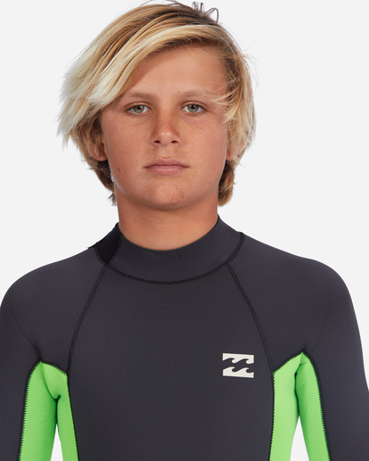 4 Boy's 4/3 Absolute Back Zip Full Wetsuit Green ABBW100127 Billabong