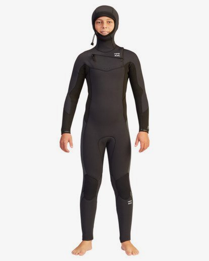 1 5/4 Boy's Absolute Hooded Wetsuit Black ABBW200100 Billabong
