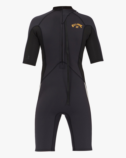 4 Boys' 2/2 Absolute Back Zip Short Sleeve Spring Suit Black ABBW500107 Billabong