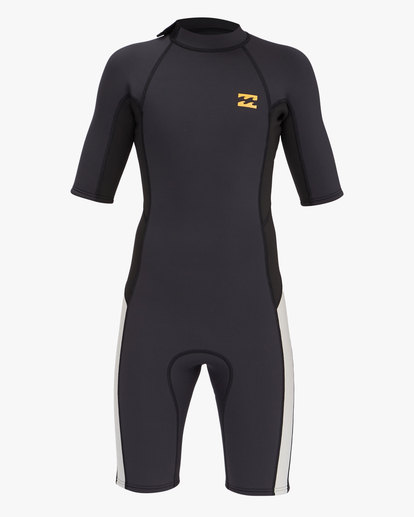 2 Boys' 2/2 Absolute Back Zip Short Sleeve Spring Suit Black ABBW500107 Billabong