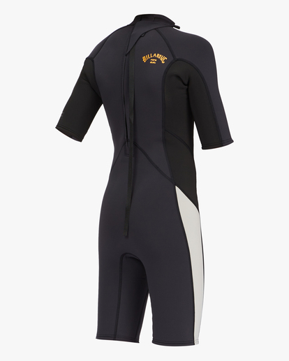 3 Boys' 2/2 Absolute Back Zip Short Sleeve Spring Suit Black ABBW500107 Billabong