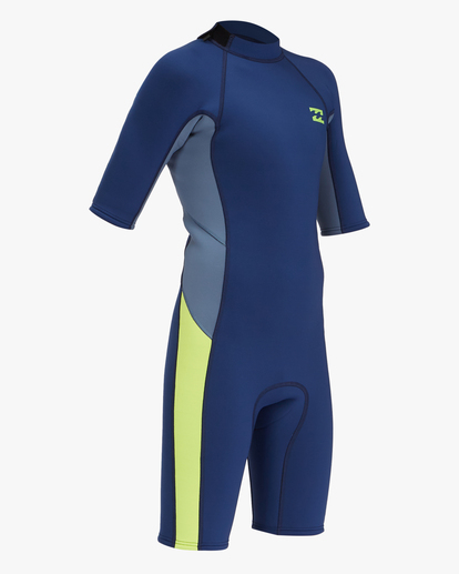 1 Boy's 2/2 Absolute Back Zip Short Sleeve Spring Suit Blue ABBW500107 Billabong