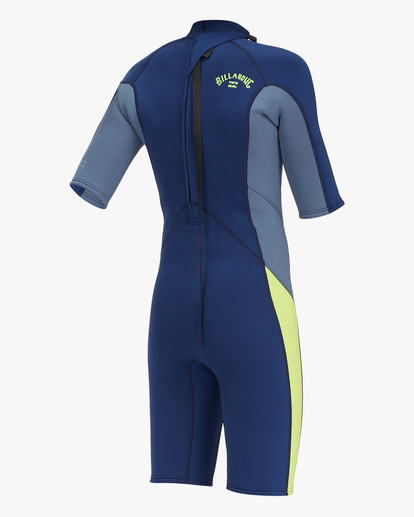 3 Boy's 2/2 Absolute Back Zip Short Sleeve Spring Suit Blue ABBW500107 Billabong