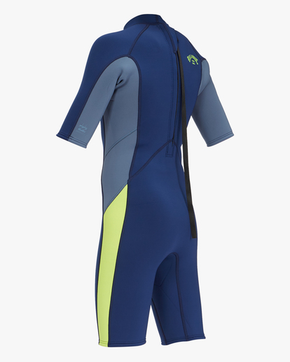 5 Boy's 2/2 Absolute Back Zip Short Sleeve Spring Suit Blue ABBW500107 Billabong