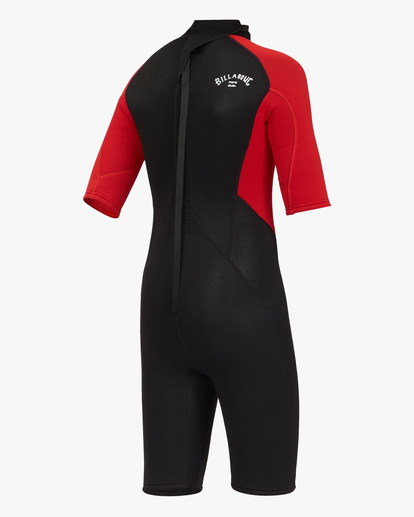 3 2/2mm Intruder - Springsuit Back Zip manches courtes pour Garçon Rouge ABBW500111 Billabong