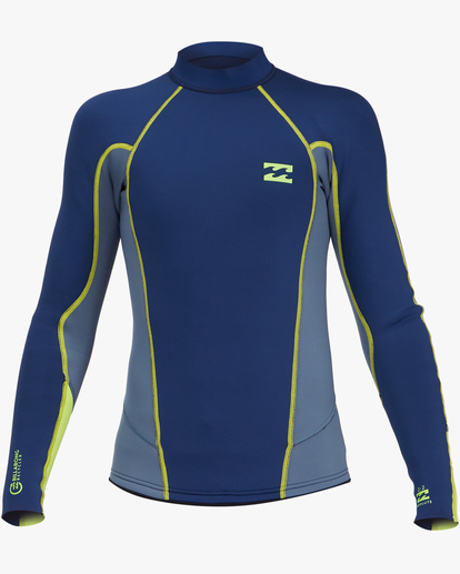 2 Boys' 2mm Absolute Long Sleeve Wetsuit Jacket Blue ABBW800106 Billabong