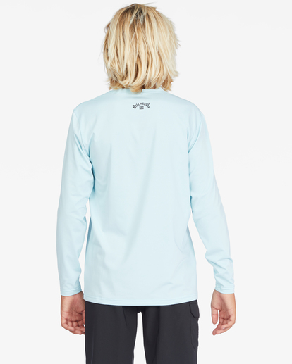 2 Boy's All Day Wave Loose Fit Long Sleeve Surf Tee Blue ABBWR00105 Billabong