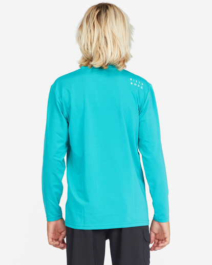 2 Boy's All Day Wave Loose Fit Long Sleeve Surf Tee Blue ABBWR00105 Billabong