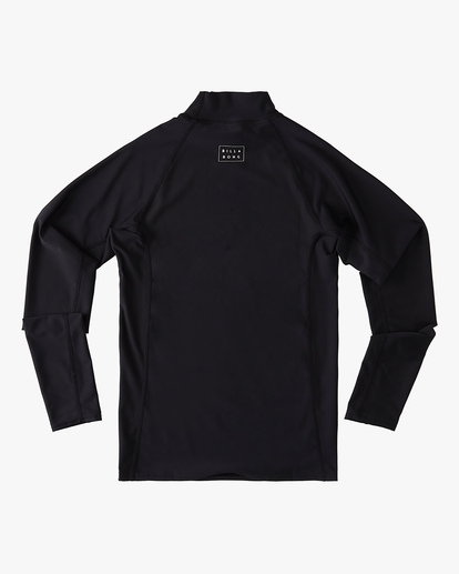 6 Boy's All Day Wave Performance Fit Long Sleeve Rashguard Black ABBWR00108 Billabong