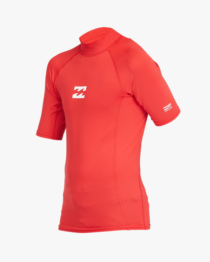 4 All Day Wave Performance Fit Rash Vest Red ABBWR00113 Billabong