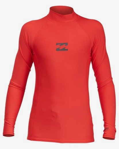 5 All Day Wave Performance Fit Rash Vest Red ABBWR00113 Billabong