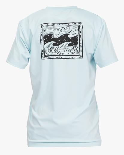 6 Boy's Crayon Wave Loose Fit Short Sleeve Surf Tee  ABBWR00122 Billabong