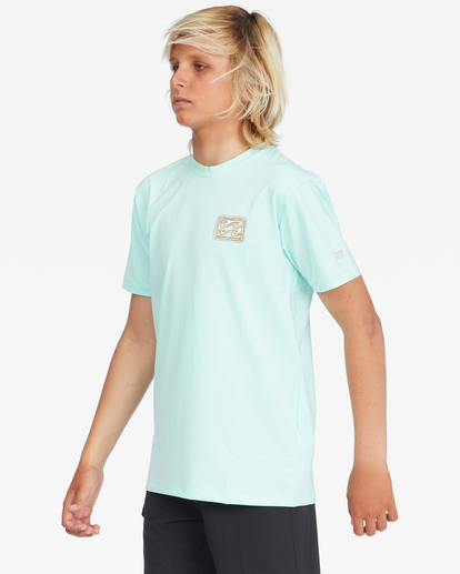 0 Boy's Crayon Wave Loose Fit Short Sleeve Surf Tee Blue ABBWR00130 Billabong