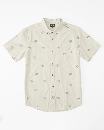 0 Boys' Sundays Mini Short Sleeve Shirt Beige ABBWT00105 Billabong