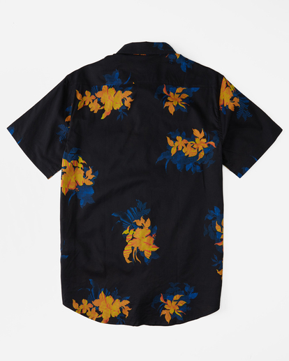 2 Boy's Sundays Floral Short Sleeve Shirt Black ABBWT00120 Billabong