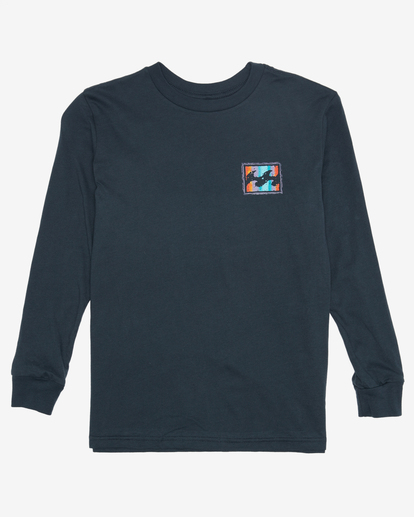 0 Boy's Crayon Wave Long Sleeve T-Shirt Blue ABBZT00317 Billabong