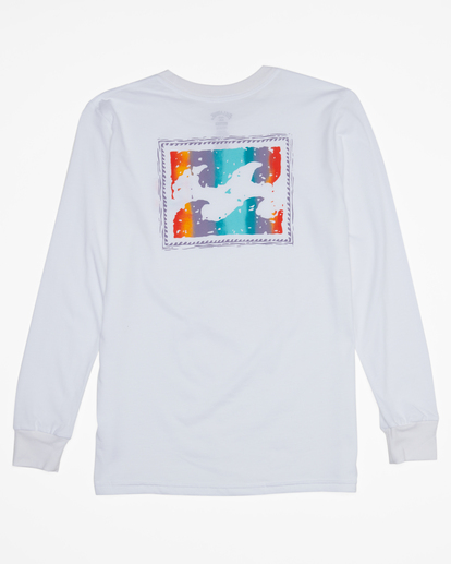 1 Boy's Crayon Wave Long Sleeve T-Shirt White ABBZT00317 Billabong