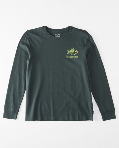 1 Boy's Sharky Long Sleeve T-Shirt Green ABBZT00461 Billabong