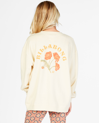2 Girls' Making Waves Crewneck Sweatshirt White ABGFT00138 Billabong