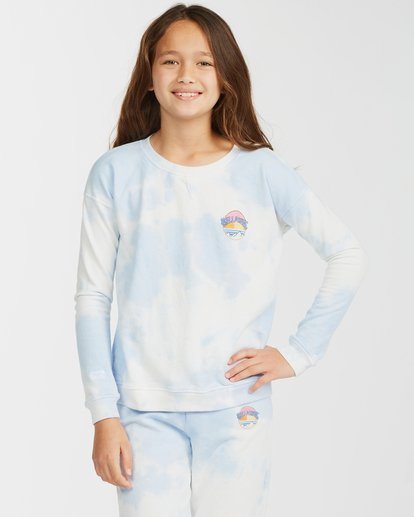 0 Girls' Making Waves Crewneck Sweatshirt Blue ABGFT00138 Billabong