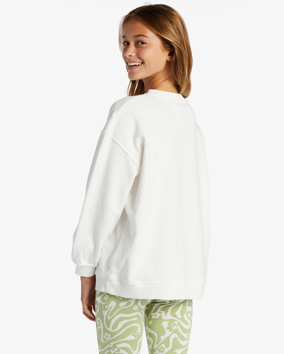 2 Girls' Making Waves Crewneck Sweatshirt White ABGFT00138 Billabong