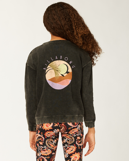 2 Girls' Making Waves Crewneck Sweatshirt Black ABGFT00144 Billabong