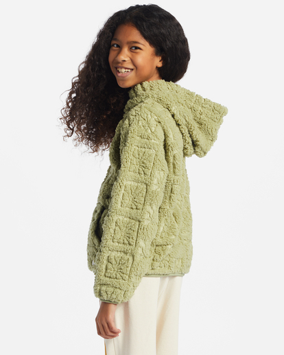3 Girls' Just In Time Half-Zip Pullover Sweatshirt Green ABGFT00157 Billabong