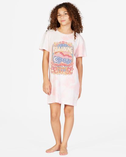 0 Girls' Keep It Beachy T-Shirt Dress Pink ABGKD00101 Billabong
