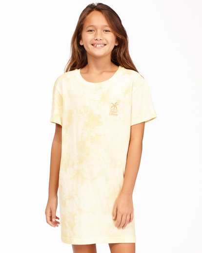 0 Girls' Keep It Beachy T-Shirt Dress Yellow ABGKD00101 Billabong