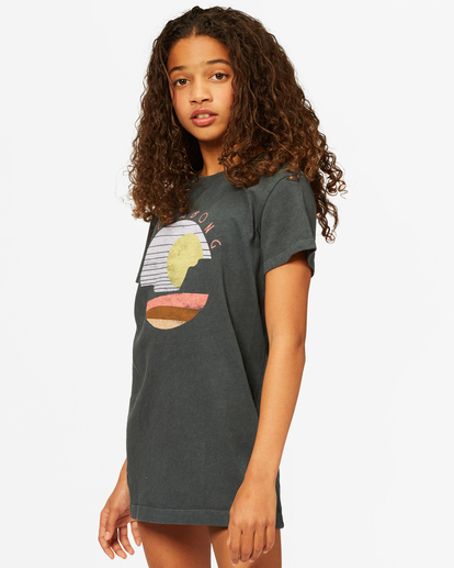 1 Girls' Keep It Beachy T-Shirt Dress Black ABGKD00101 Billabong