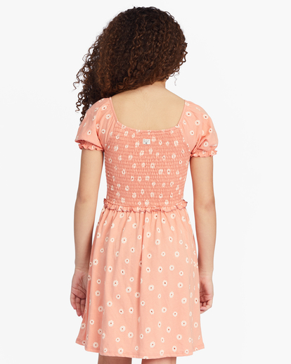 2 Girls' Dance Around Babydoll Mini Dress Orange ABGKD00141 Billabong