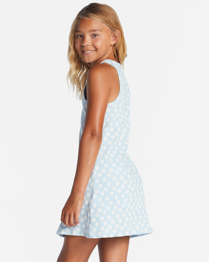 1 Girl's Picking Daisys Rib Knit Dress Blue ABGKD00148 Billabong