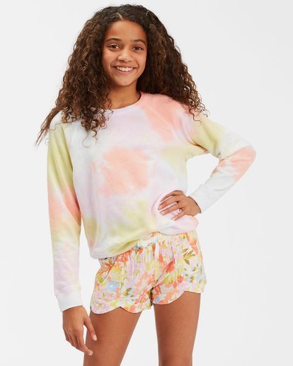 0 Mad For You Elastic Waist Shorts White ABGNS00106 Billabong