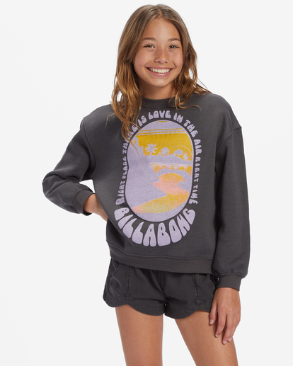 0 Girl's Love In The Air Sweatshirt Black ABGSF00187 Billabong