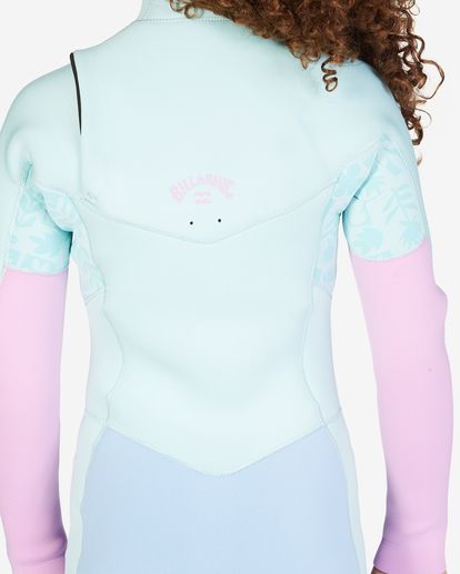 3 Girls 6-14 302 Synergy Chest Zip Gbs Wetsuit Grey ABGW100113 Billabong