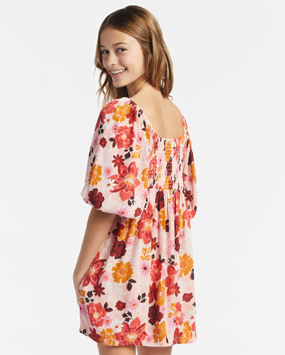 3 Girl's Swept Away Jr Dress Pink ABGWD00137 Billabong