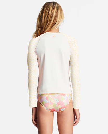 2 Girl's 4-16 Sunbeams Forever Long Sleeve UPF 50 Rashguard Yellow ABGWR00158 Billabong