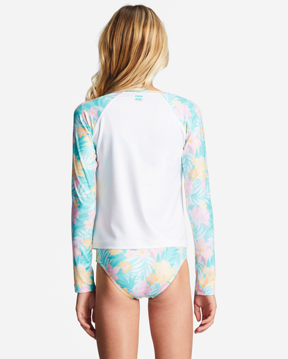 2 Girl's 4-16 Mermaid Feels Long Sleeve UPF 50 Rashguard White ABGWR00159 Billabong