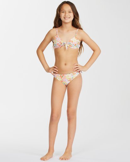 1 Girls' Windsong Hanky Tie Trilet Bikini Set Multicolor ABGX200196 Billabong